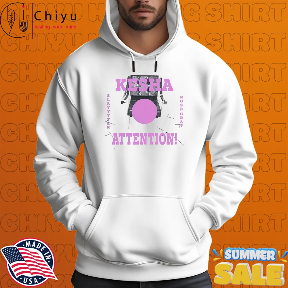 Kesha x Slayyyter x Rosegray Attention For Kesha The Tits Out Tour 2025 T-Shirt Kesha x Slayyyter x Rosegray Attention For Kesha The Tits Out Tour 2025 T-Shirt