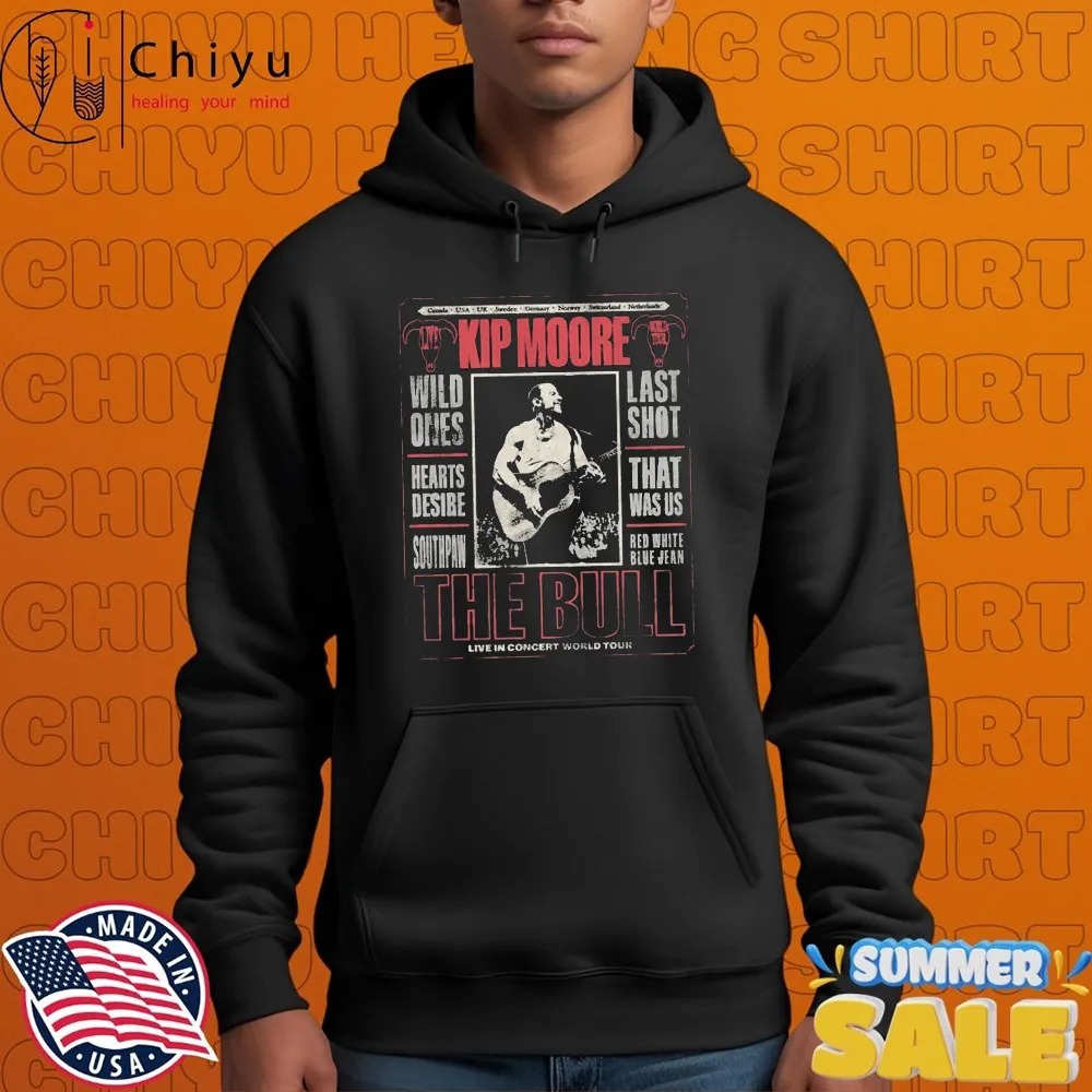 Kip Moore The Bull Live In Concert World Tour 2025 Rocker T-Shirts Kip Moore The Bull Live In Concert World Tour 2025 Rocker T-Shirts