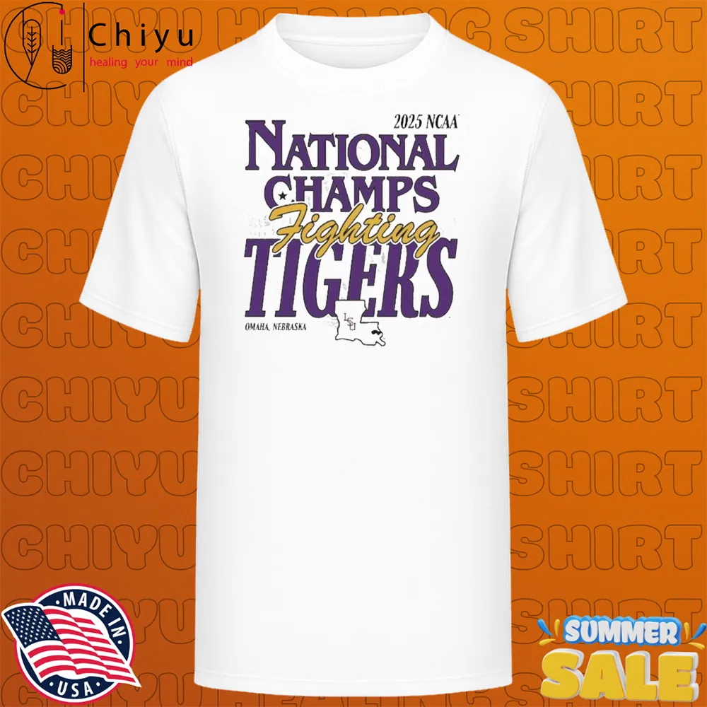 LSU Tigers 2025 NCAA Baseball Men's College World Series Champions National Champs Fighting Tigers Omaha Nebraska T-Shirts