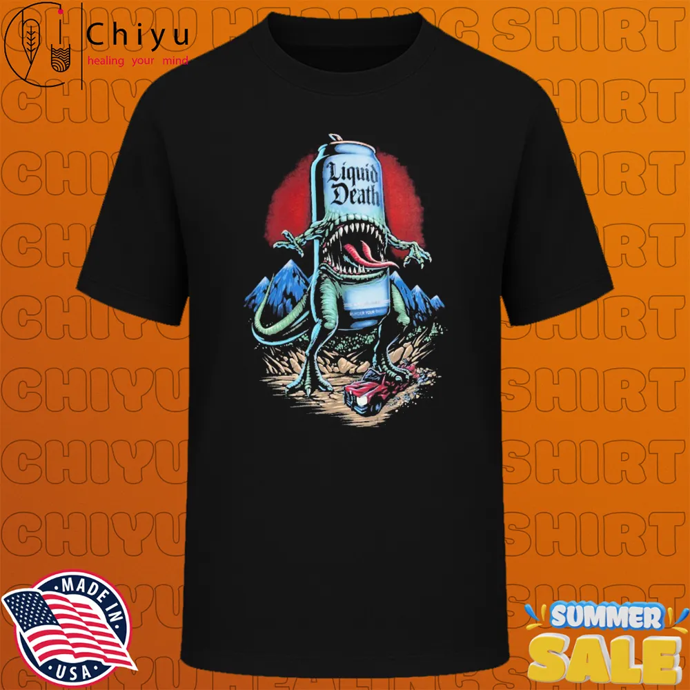 Liquid Death Reapersaurus Rex T-shirts Liquid Death Reapersaurus Rex T-shirts