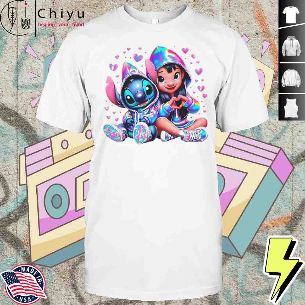 Love Lilo And Stitch Neon Clipart Shirt
