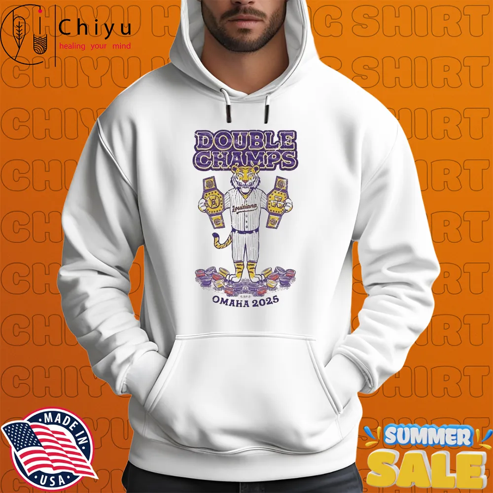 Lsu Tigers Louisiana Double Champs Omaha 2025 Mascot T-Shirts Lsu Tigers Louisiana Double Champs Omaha 2025 Mascot T-Shirts