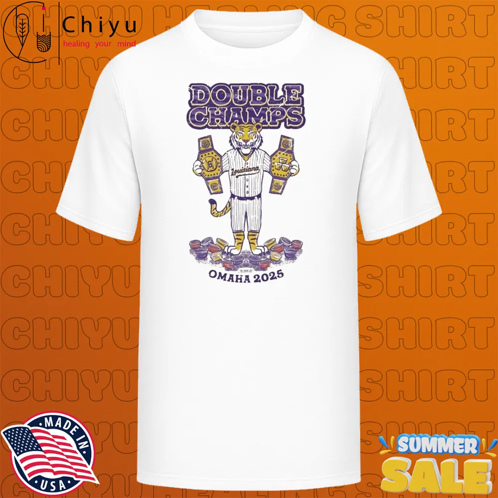 Lsu Tigers Louisiana Double Champs Omaha 2025 Mascot T-Shirts