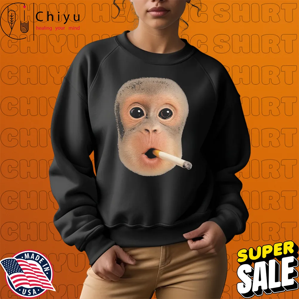 Monkey Smoking Cigarette Face T-Shirts Monkey Smoking Cigarette Face T-Shirts