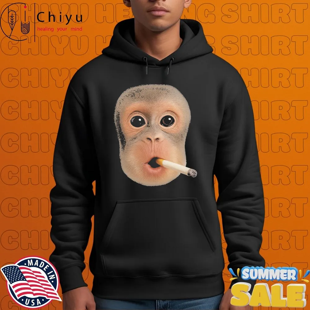 Monkey Smoking Cigarette Face T-Shirts Monkey Smoking Cigarette Face T-Shirts