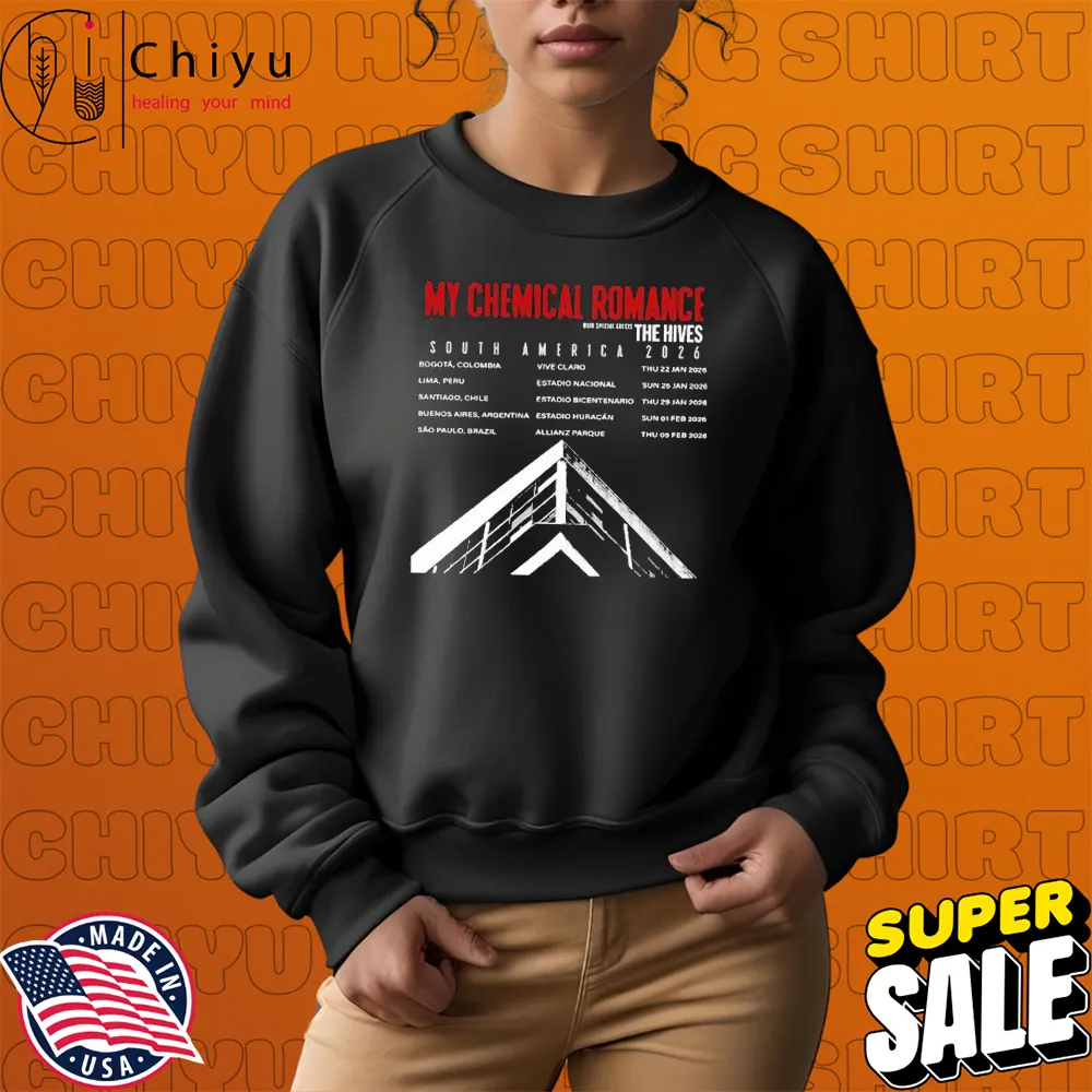My Chemical Romance The Hives South America 2026 Tour Dates T-shirts My Chemical Romance The Hives South America 2026 Tour Dates T-shirts
