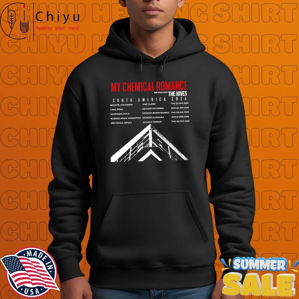 My Chemical Romance The Hives South America 2026 Tour Dates T-shirts My Chemical Romance The Hives South America 2026 Tour Dates T-shirts