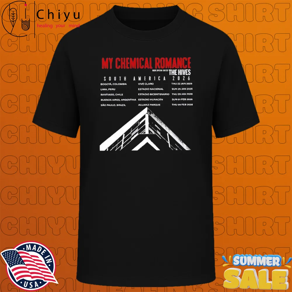My Chemical Romance The Hives South America 2026 Tour Dates T-shirts