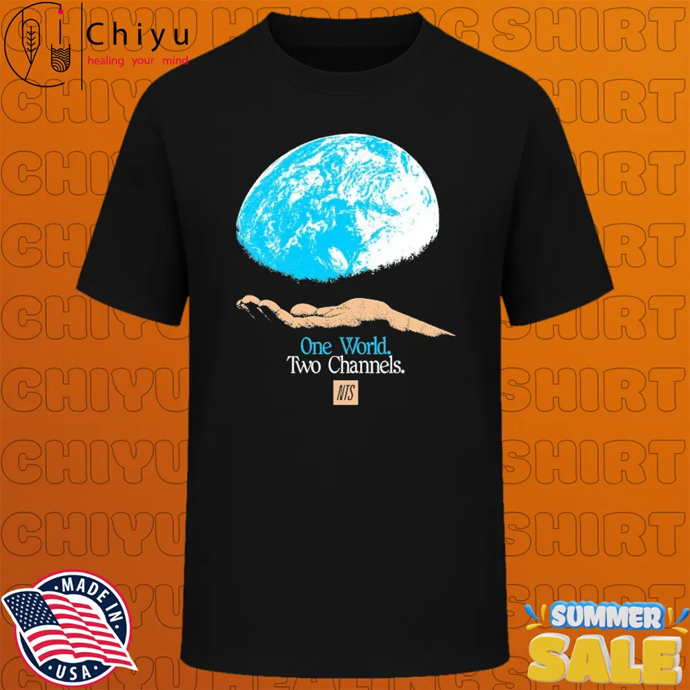 NTS One World Two Channels Hand World Earth T-shirts NTS One World Two Channels Hand World Earth T-shirts