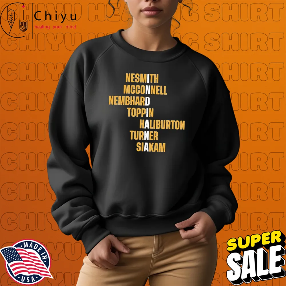 Nesmith Mcconnell Nembhard Toppin Haliburton Turner Siakam Sweatshirt Nesmith Mcconnell Nembhard Toppin Haliburton Turner Siakam Sweatshirt