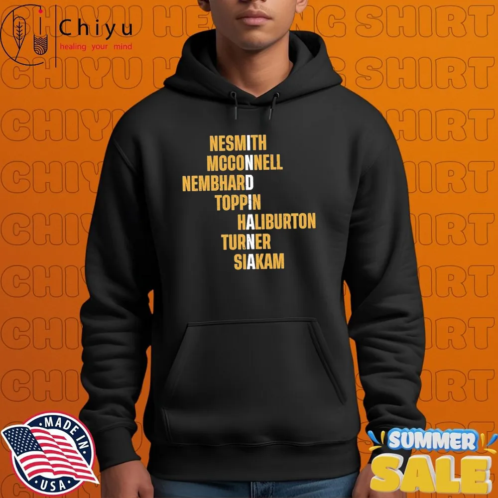 Nesmith Mcconnell Nembhard Toppin Haliburton Turner Siakam T-shirt Nesmith Mcconnell Nembhard Toppin Haliburton Turner Siakam T-shirt