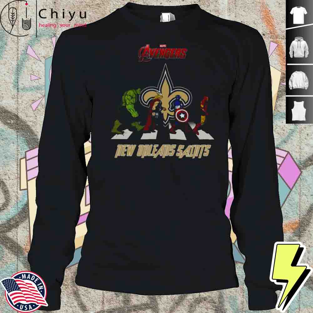 New Orleans Saints Marvel Avengers Abbey Road Shirt New Orleans Saints Marvel Avengers Abbey Road Shirt