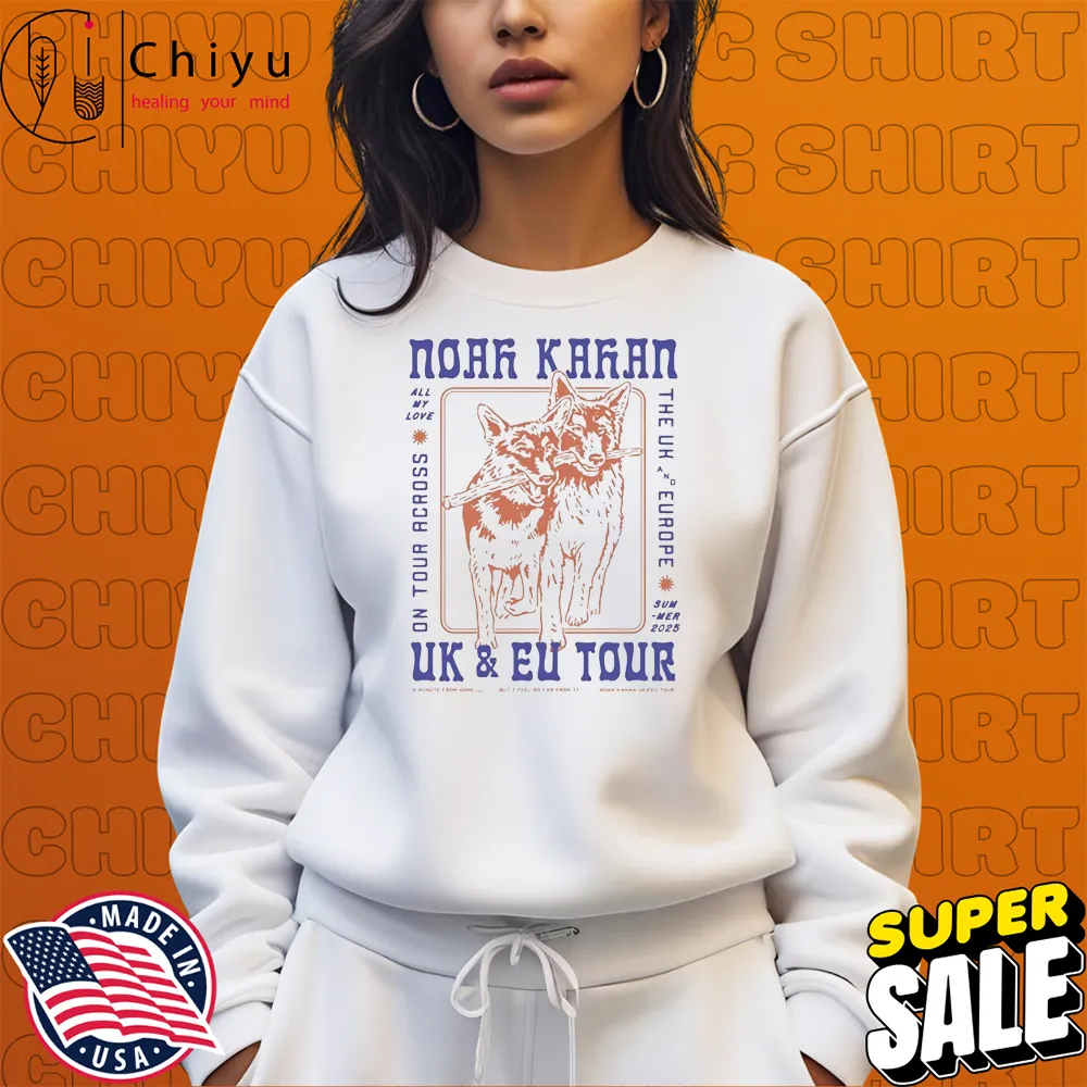 Noah Kahan All My Love On Tour Across Passing Through UK And EU Summer Tour 2025 Wolf T-Shirts Noah Kahan All My Love On Tour Across Passing Through UK And EU Summer Tour 2025 Wolf T-Shirts
