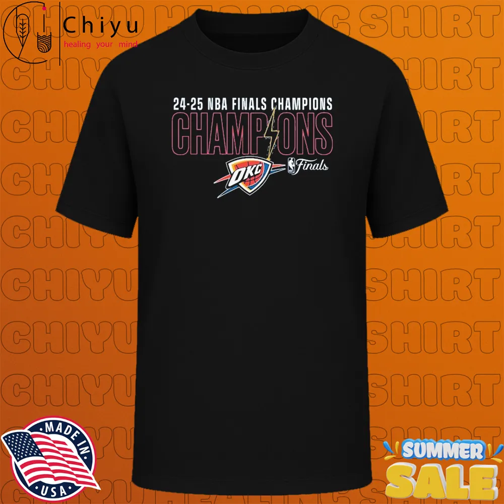 Oklahoma City Thunder 24-2025 NBA Finals Champions Fast Break T-Shirts