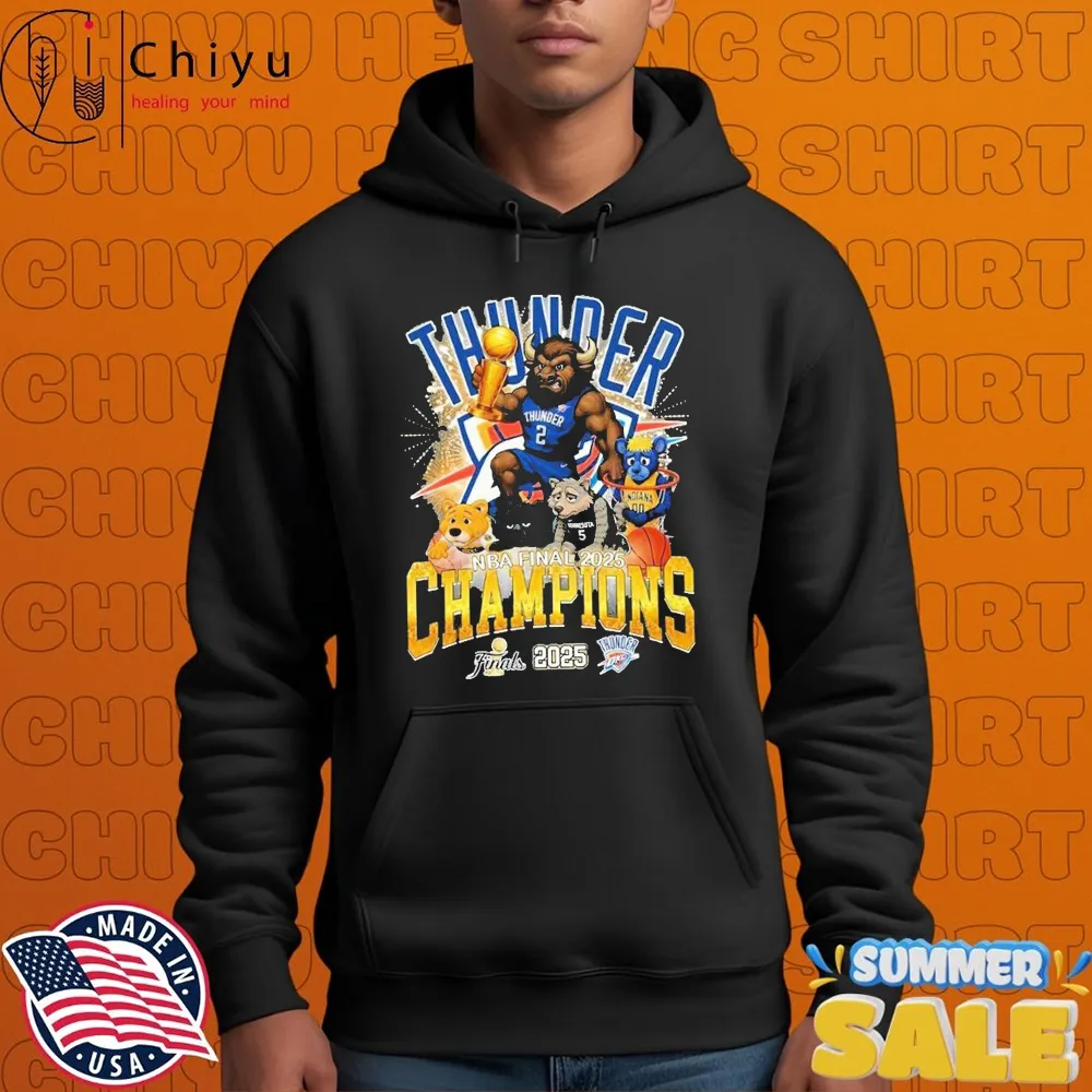Oklahoma City Thunder NBA Champions Mascots T-shirt Oklahoma City Thunder NBA Champions Mascots T-shirt