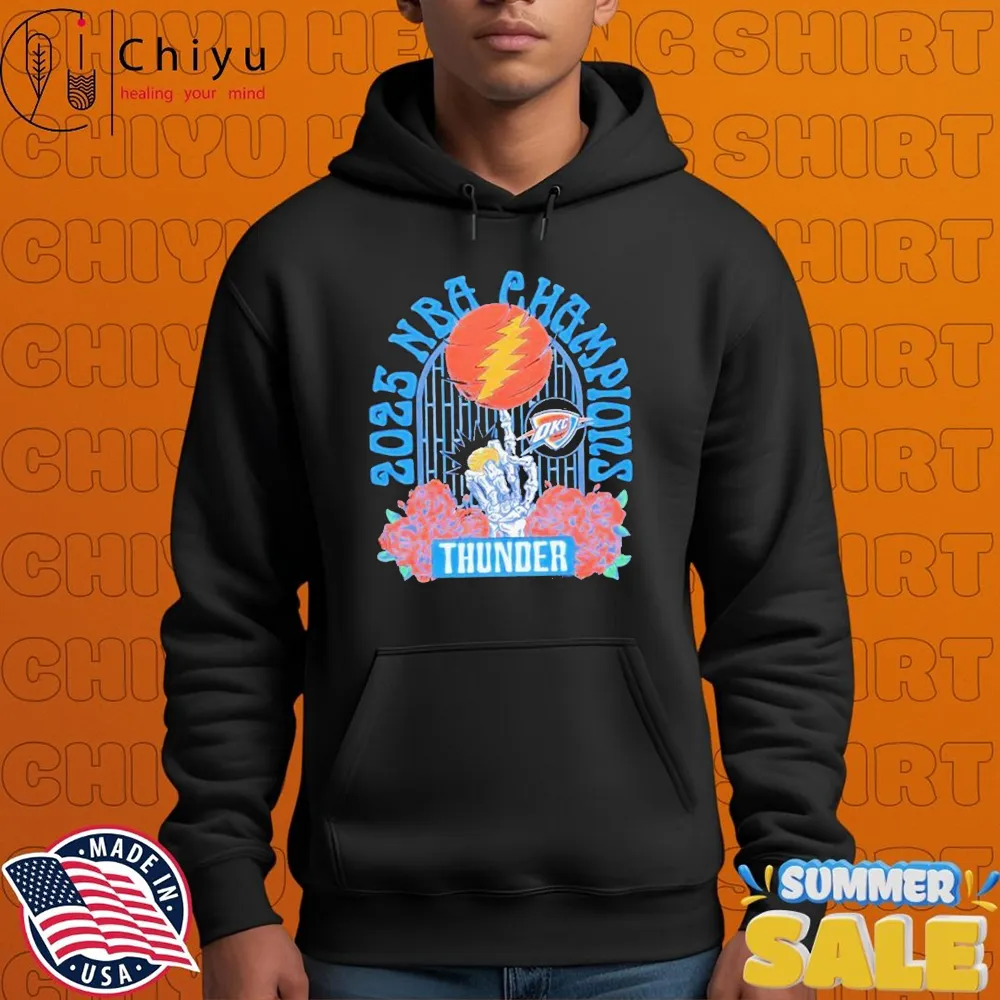 Oklahoma City Thunder NBA X Grateful Dead 2025 Champions T-Shirts Oklahoma City Thunder NBA X Grateful Dead 2025 Champions T-Shirts