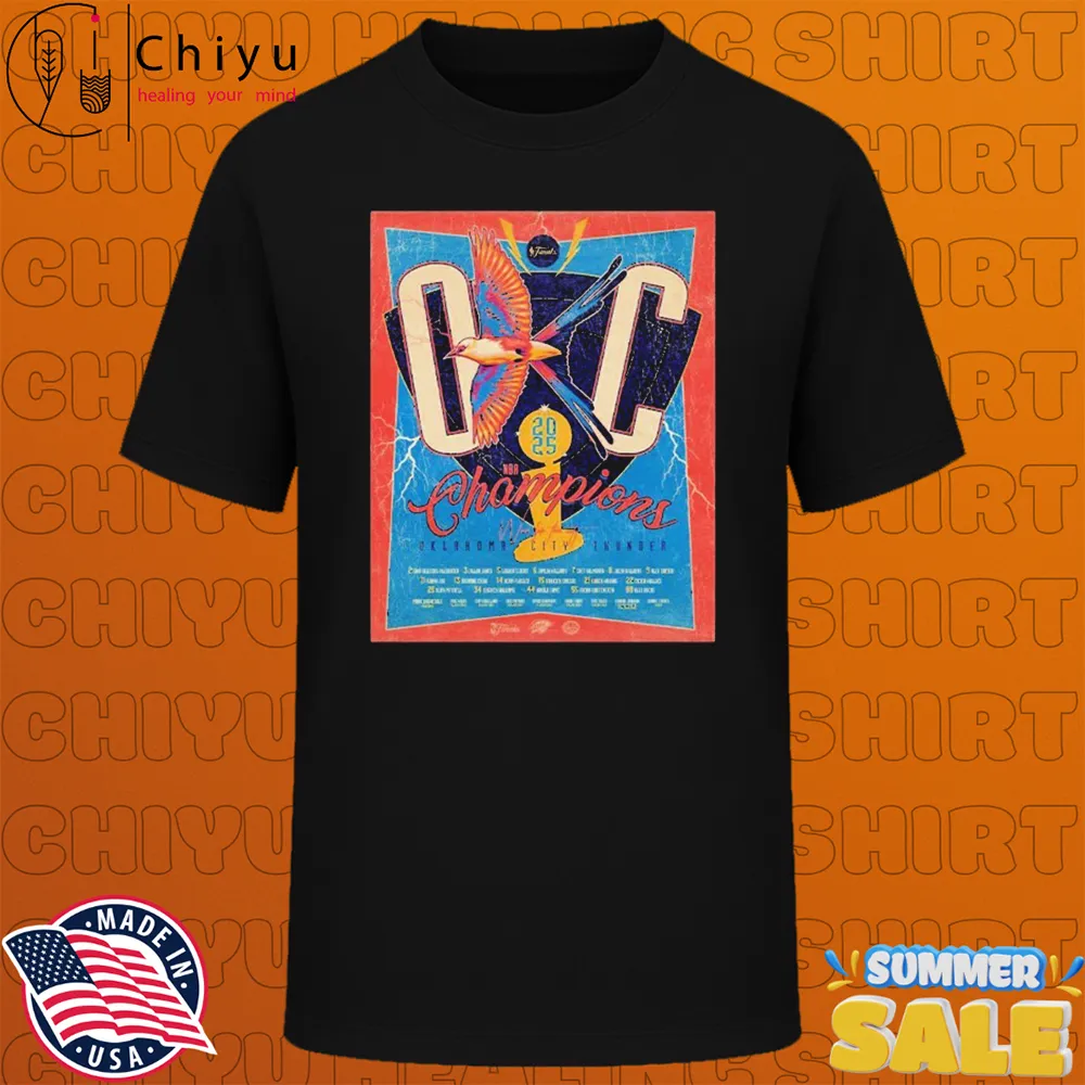 Oklahoma City Thunder x Scissor-Tailed Flycatcher 2025 NBA Finals Champions T-shirts