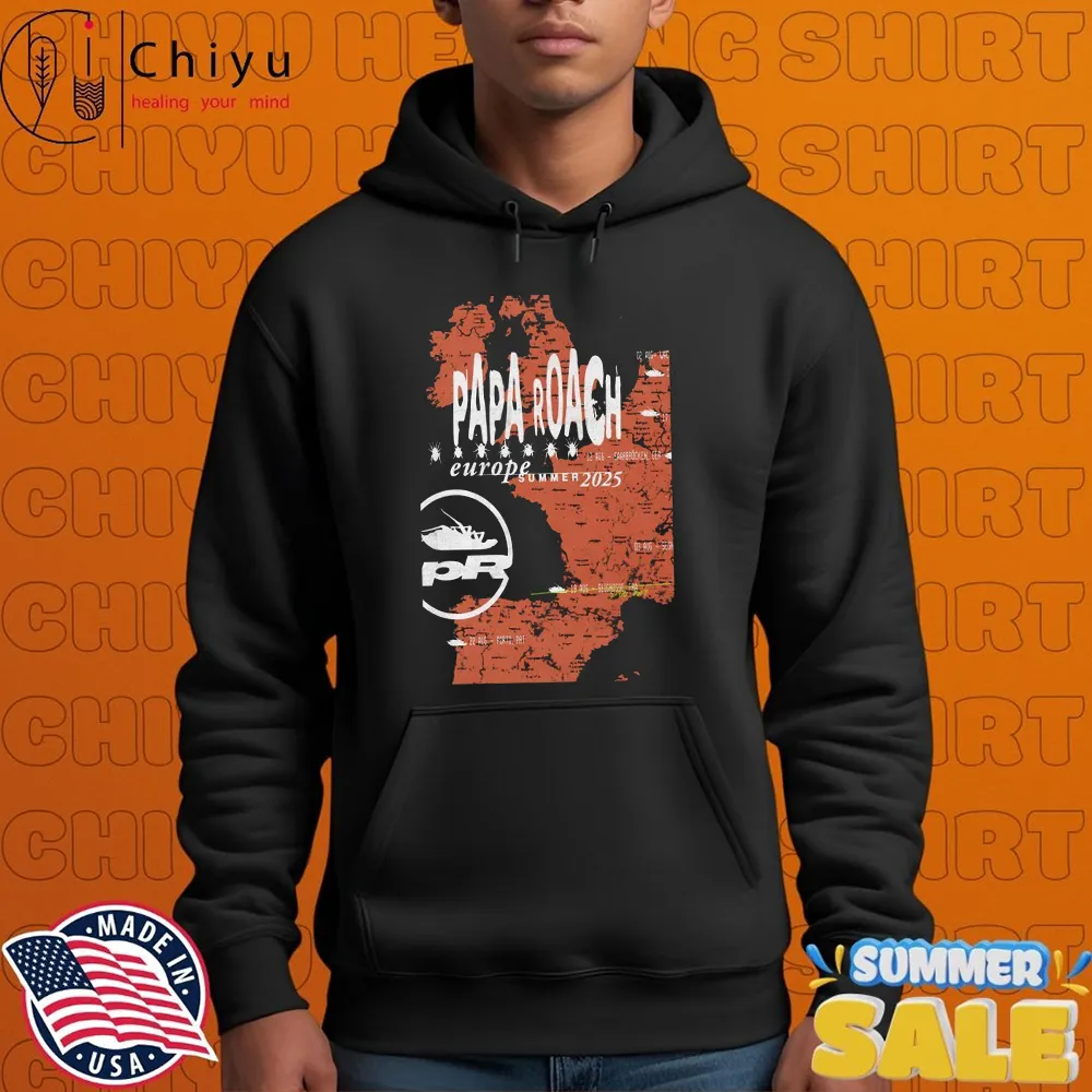 Papa Roach Europe Summer Tour 2025 T-shirts Hoodie Papa Roach Europe Summer Tour 2025 T-shirts Hoodie