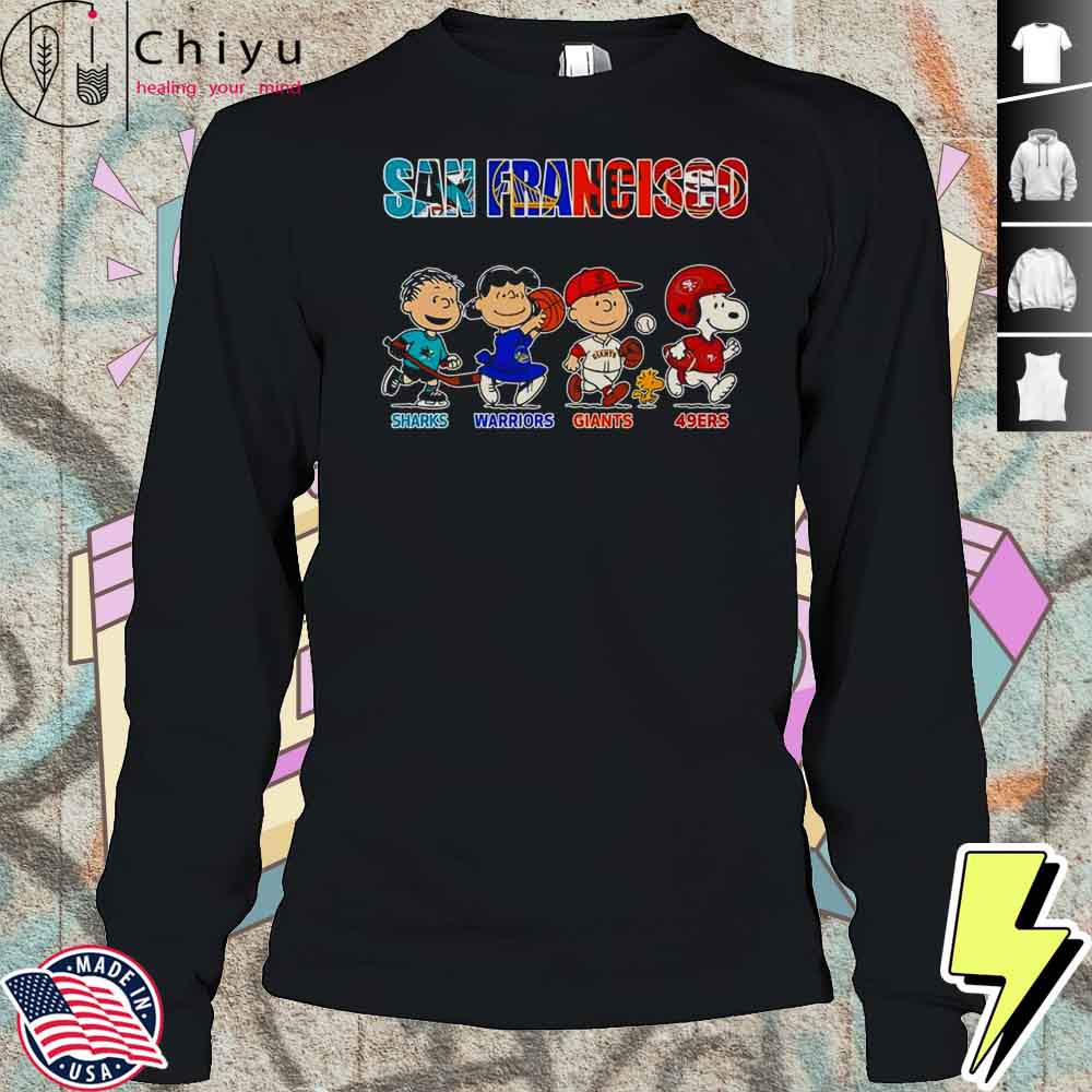 Peanuts San Francisco Sharks Warriors Giants 49ers Shirt Peanuts San Francisco Sharks Warriors Giants 49ers Shirt