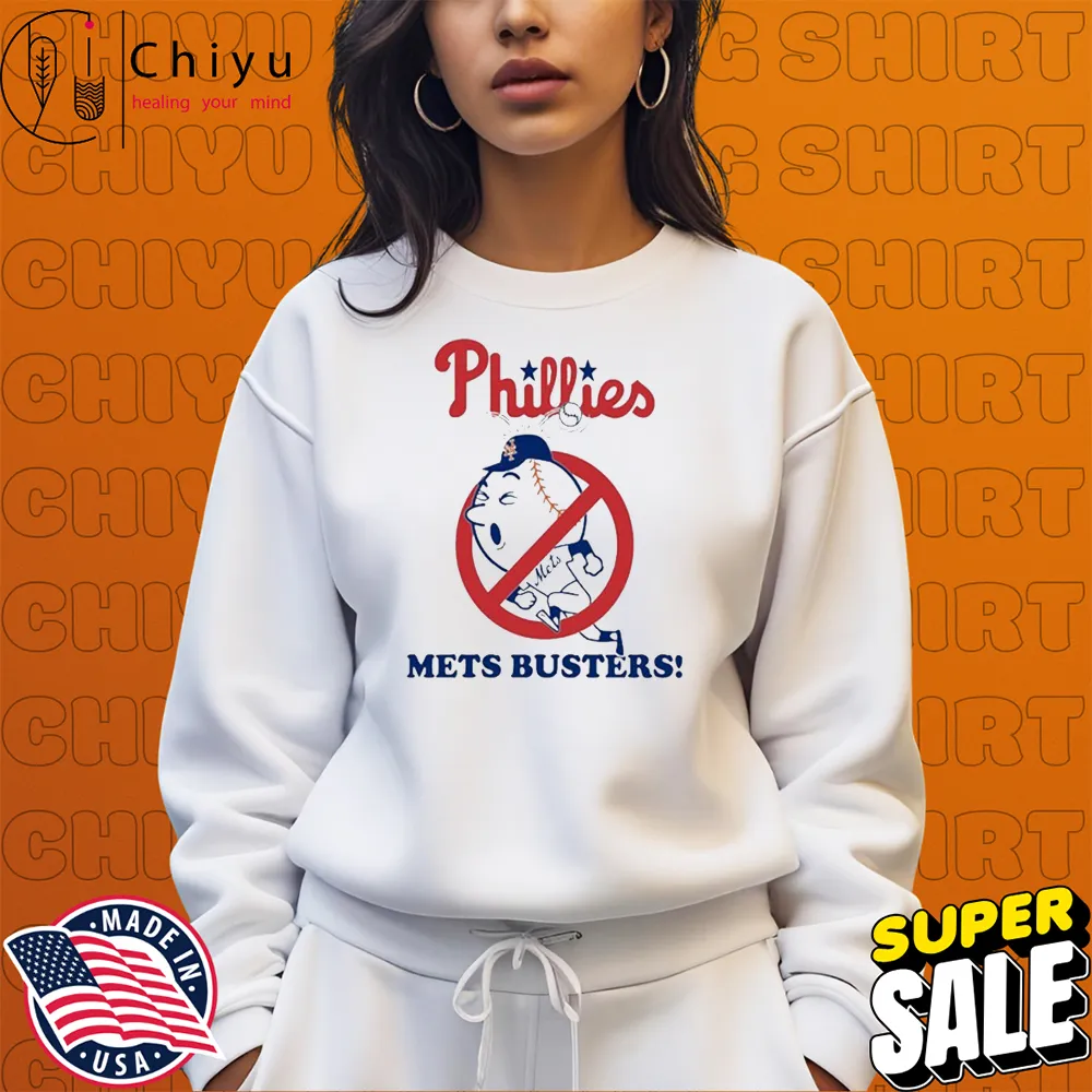 Philadelphia Phillies Mets Busters New York Mets Mascot T-shirts Philadelphia Phillies Mets Busters New York Mets Mascot T-shirts