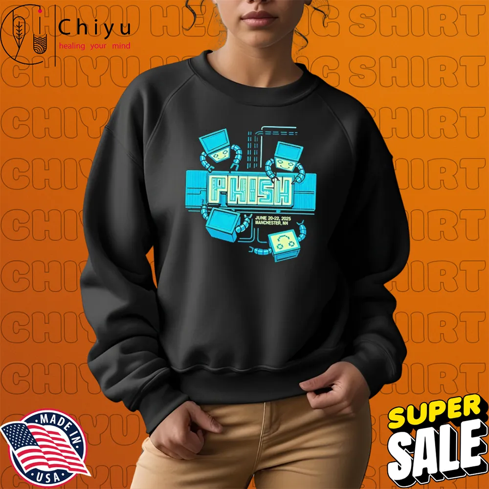 Phish Manchester Hampshire 2025 Concert At SNHU Arena From June 20 To 22 2025 Robot T-Shirts Phish Manchester Hampshire 2025 Concert At SNHU Arena From June 20 To 22 2025 Robot T-Shirts