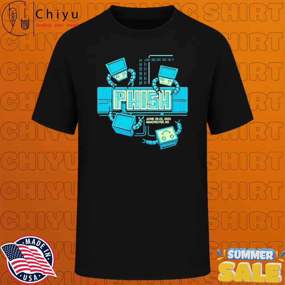 Phish Manchester Hampshire 2025 Concert At SNHU Arena From June 20 To 22 2025 Robot T-Shirts Phish Manchester Hampshire 2025 Concert At SNHU Arena From June 20 To 22 2025 Robot T-Shirts