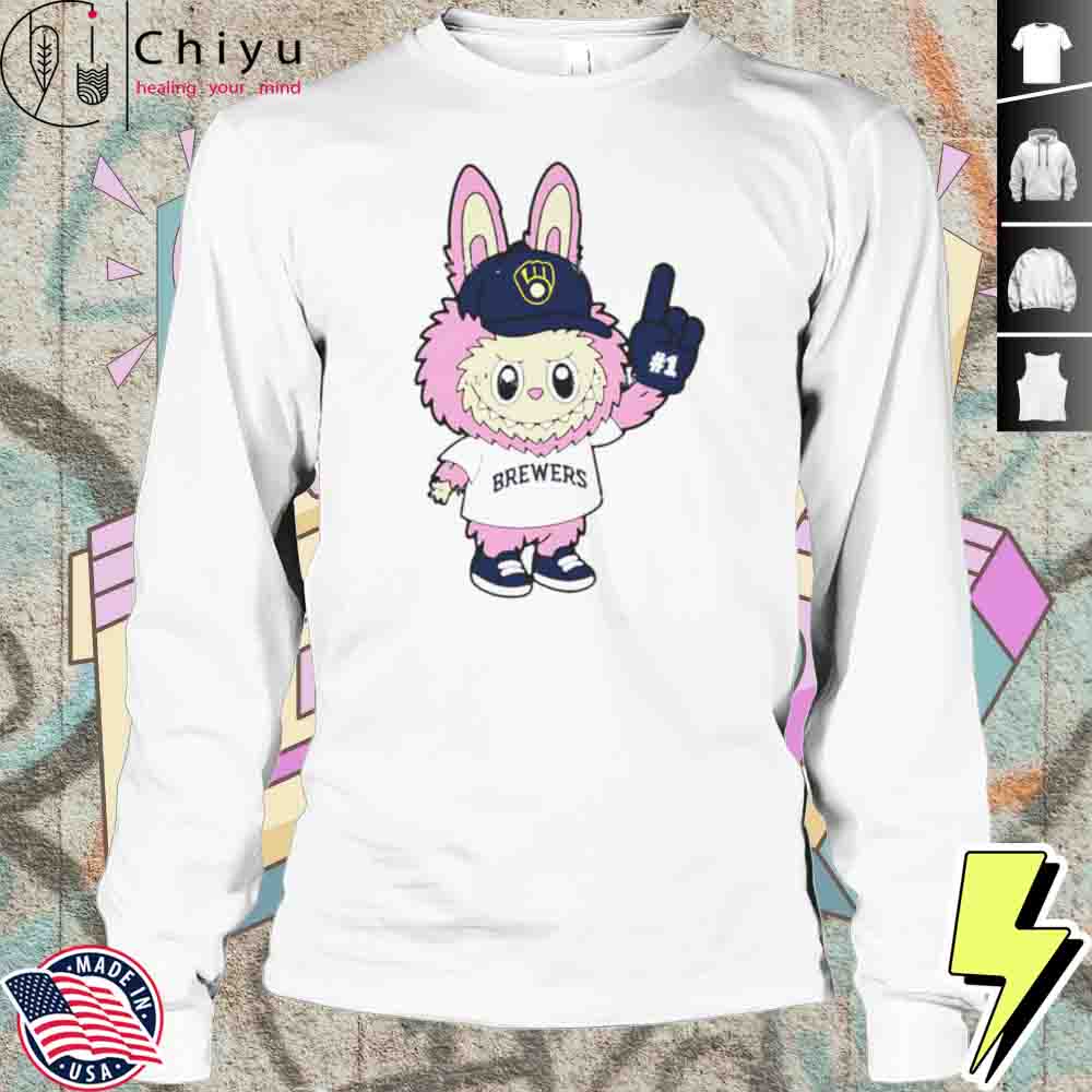 Pink Labubu Milwaukee Brewers Labubu MLB Baseball Shirt Pink Labubu Milwaukee Brewers Labubu MLB Baseball Shirt
