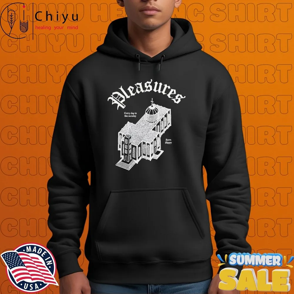 Pleasures Chapel Every Day Is Like Sunday Born Slippy T-shirt Pleasures Chapel Every Day Is Like Sunday Born Slippy T-shirt