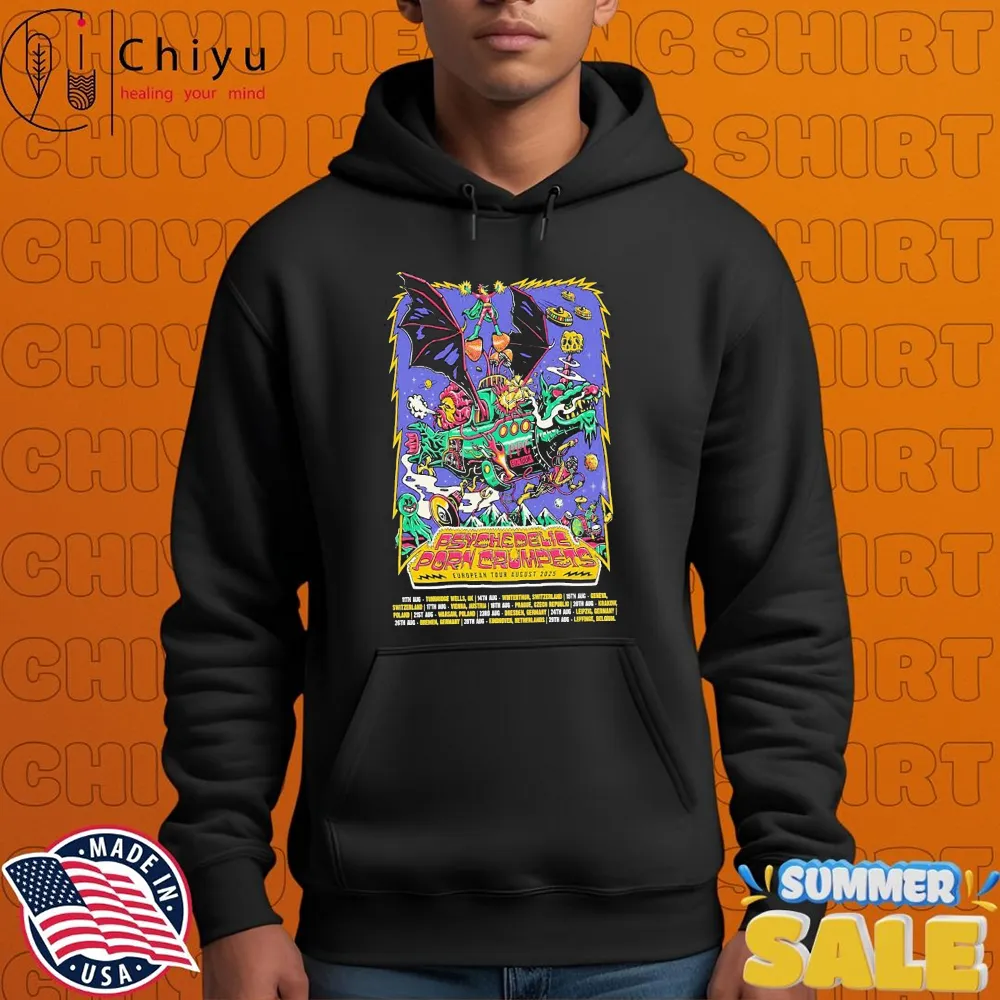 Psychedelic Porn Crumpets European Tour August 2025 Dates Hoodie Psychedelic Porn Crumpets European Tour August 2025 Dates Hoodie