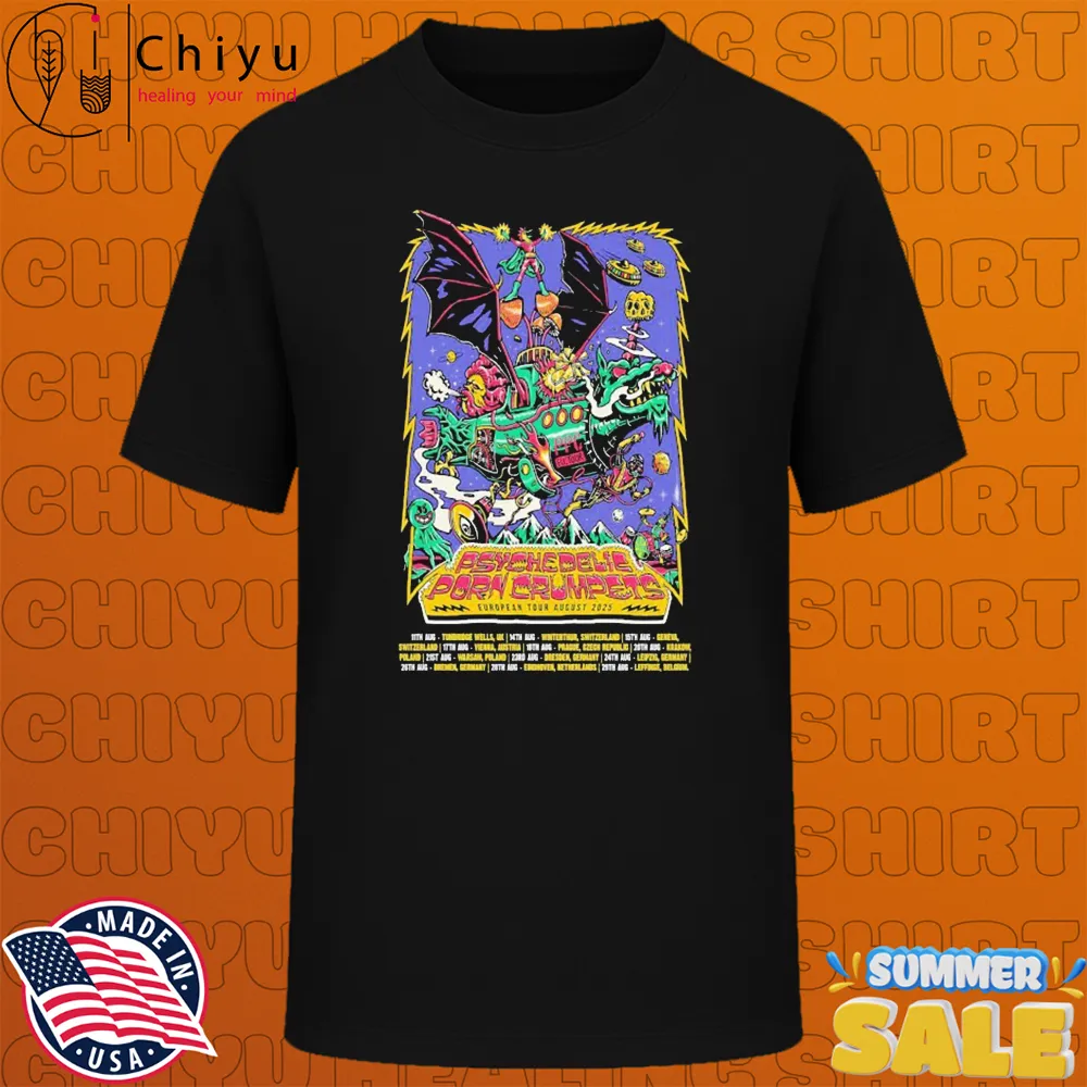 Psychedelic Porn Crumpets European Tour August 2025 Dates T-shirt Psychedelic Porn Crumpets European Tour August 2025 Dates T-shirt