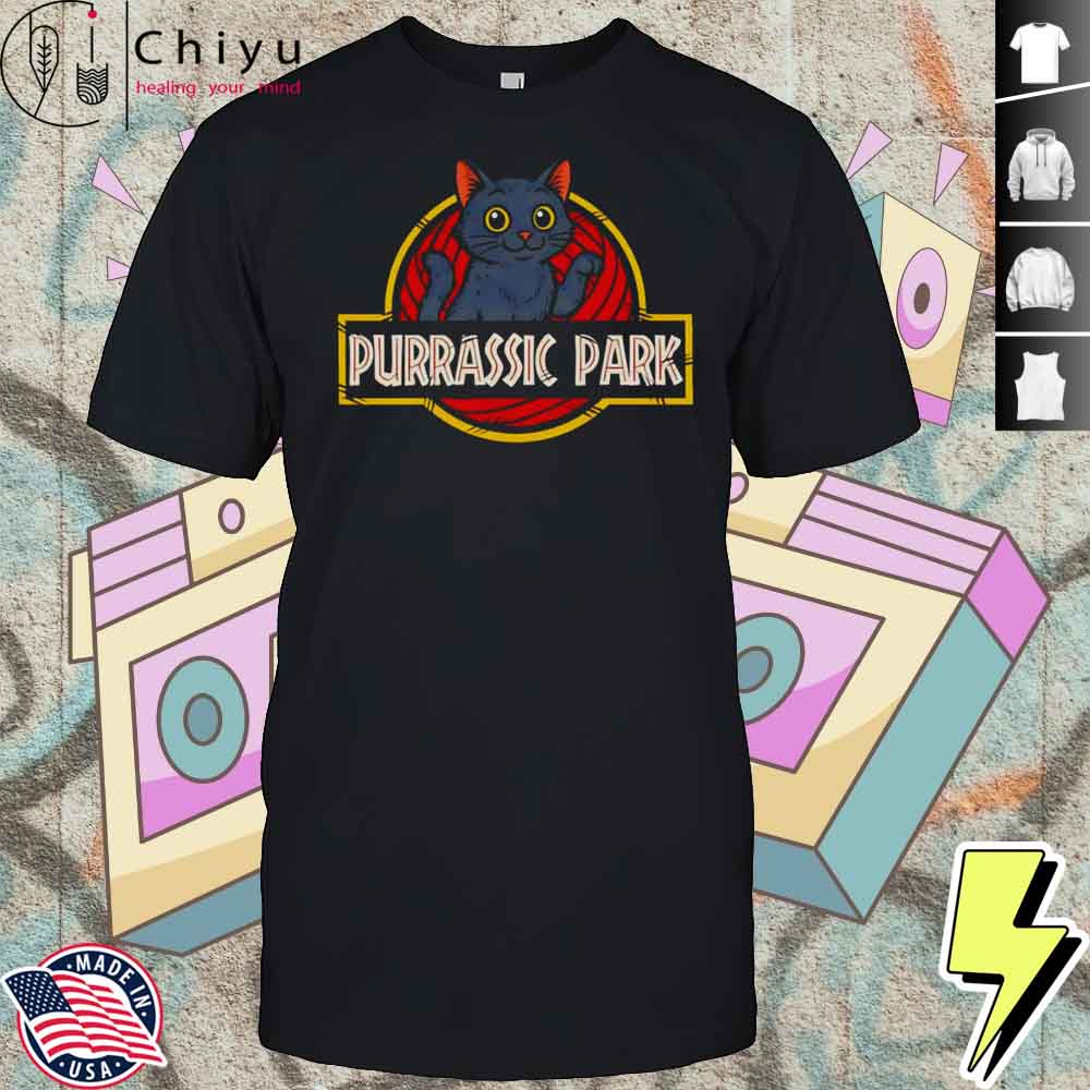 Purrassic Park Black Cat Shirt Hoodie Purrassic Park Black Cat Shirt Hoodie