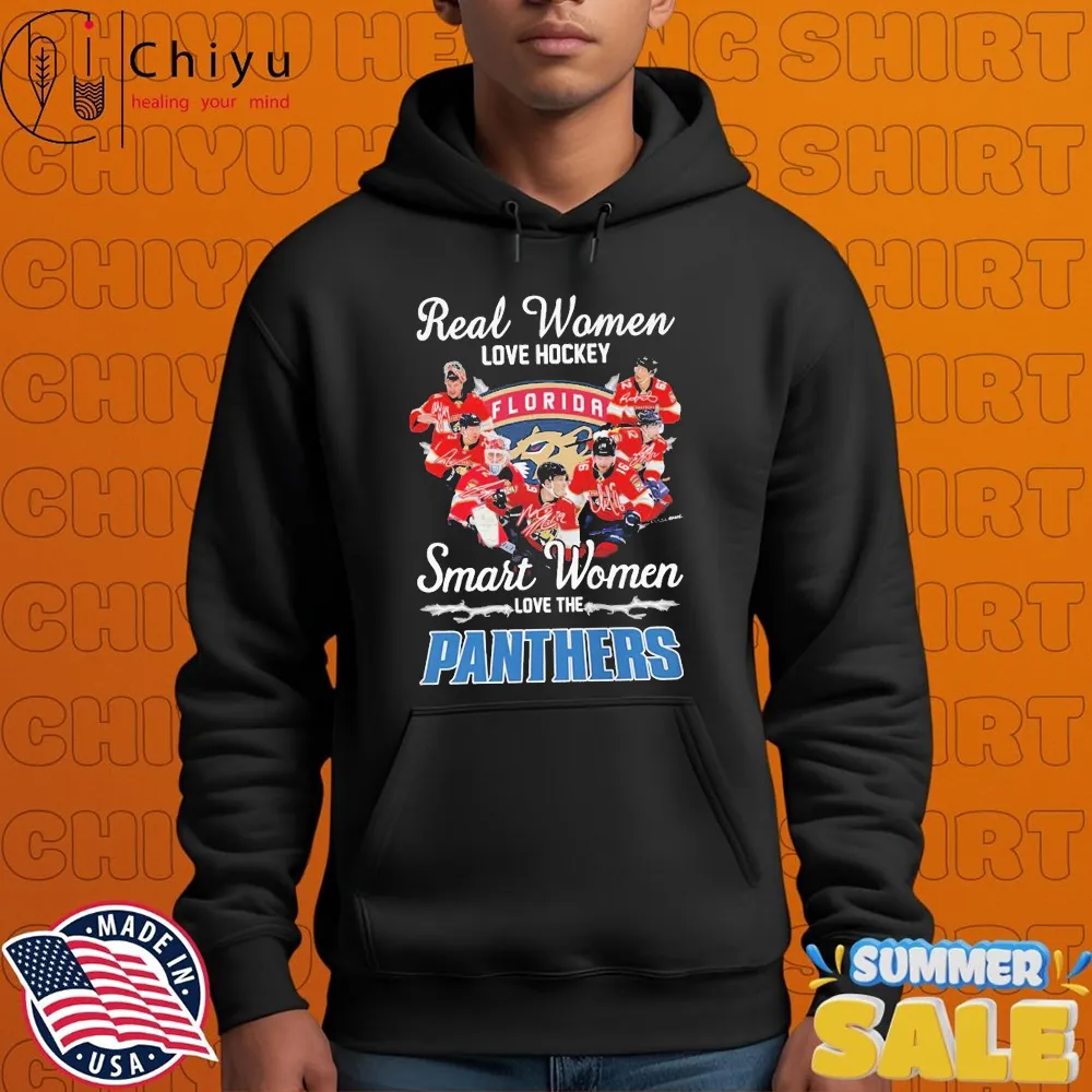 Real Women Love Hockey Smart Women Love The Florida Panthers Signatures T-shirts