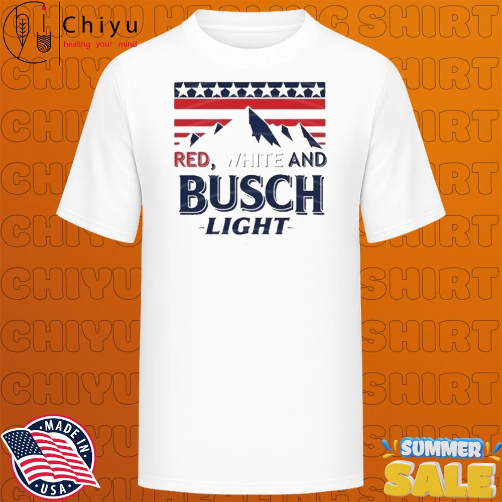 Red White Bruh Busch Light Mountain T-shirts