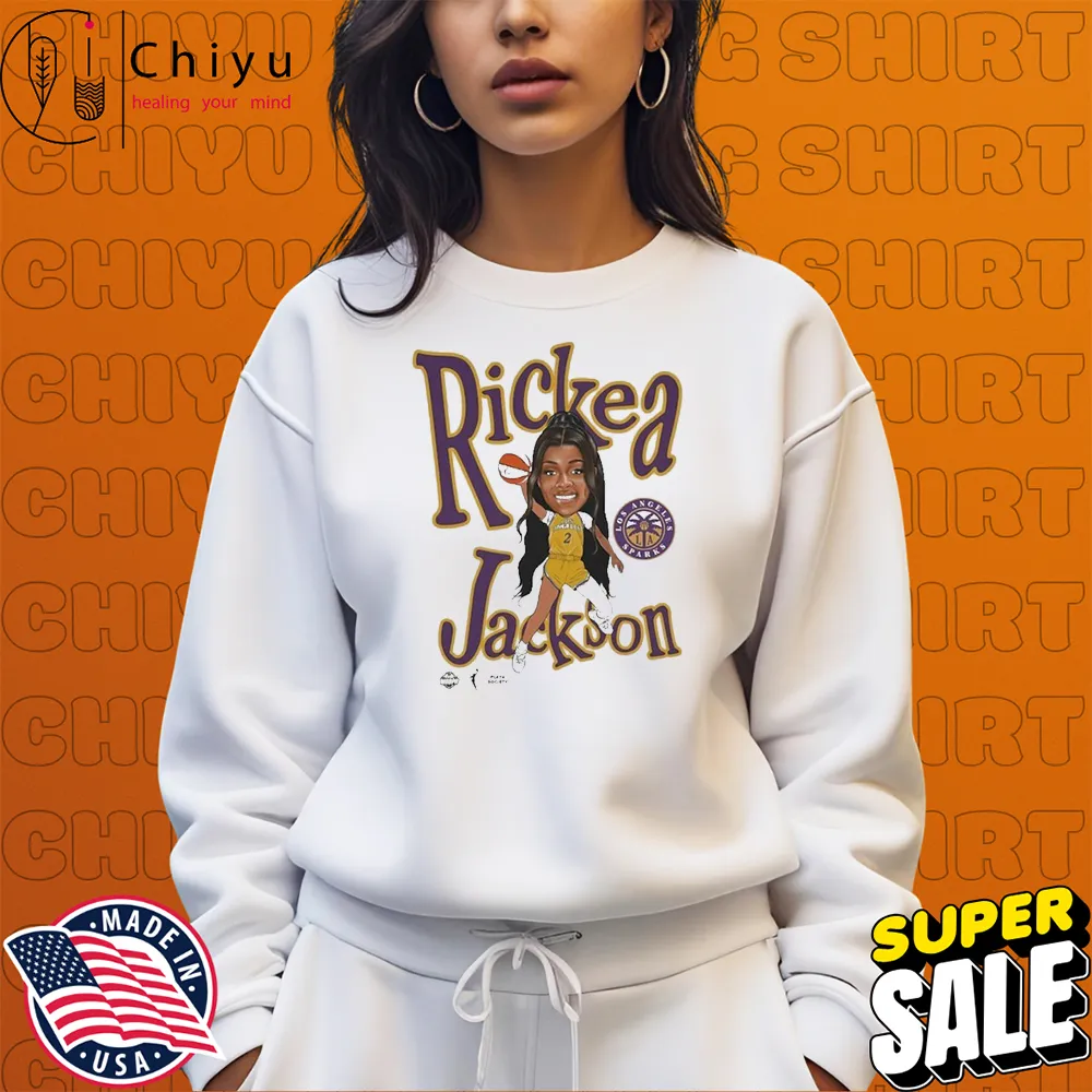 Rickea Jackson Los Angeles Sparks Playa Society WNBA Sketch T-Shirts Rickea Jackson Los Angeles Sparks Playa Society WNBA Sketch T-Shirts