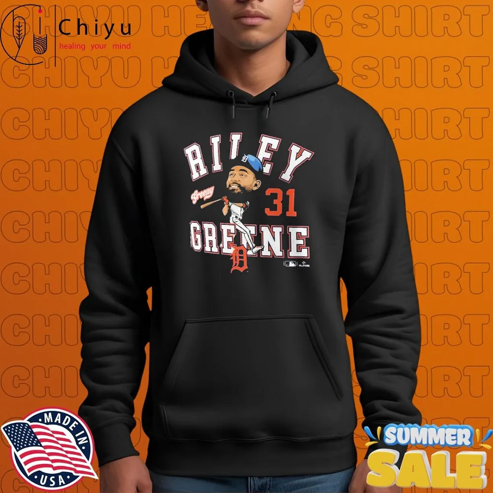 Riley Greene Detroit Tigers Greeny Hometown Caricature T-shirt Riley Greene Detroit Tigers Greeny Hometown Caricature T-shirt
