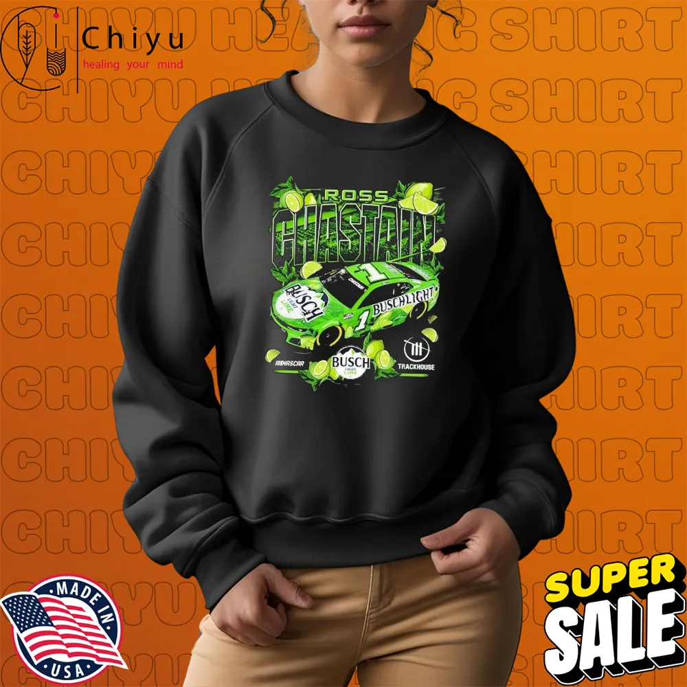 Ross Chastain Trackhouse Racing Team Busch Light Lime Car T-Shirts Ross Chastain Trackhouse Racing Team Busch Light Lime Car T-Shirts