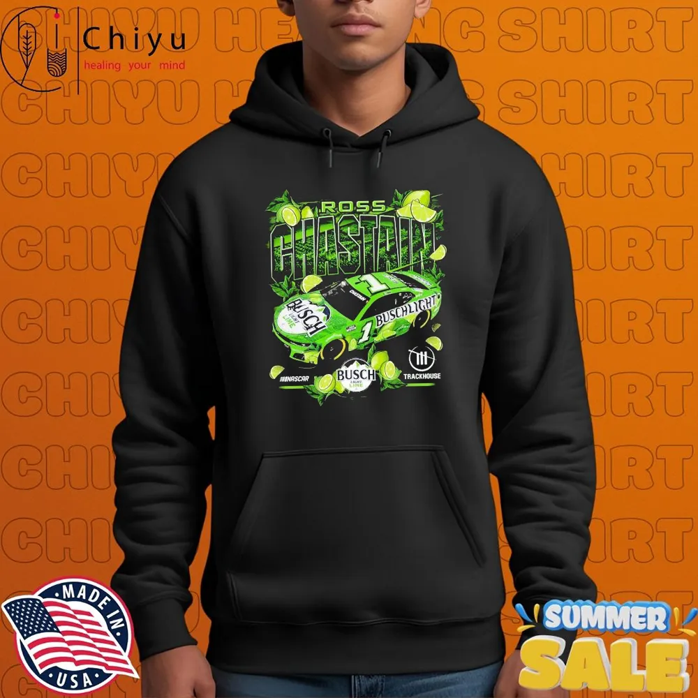 Ross Chastain Trackhouse Racing Team Busch Light Lime Car T-Shirts Ross Chastain Trackhouse Racing Team Busch Light Lime Car T-Shirts