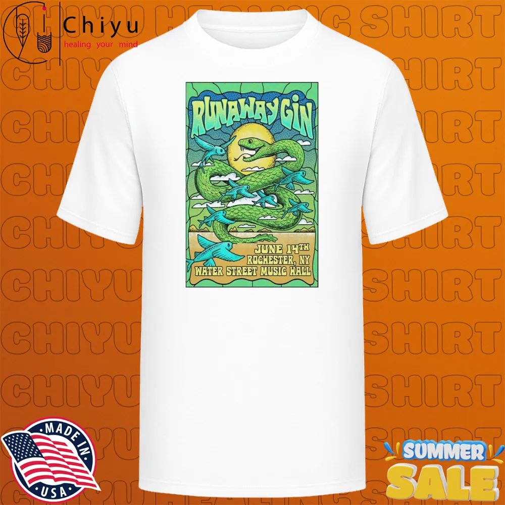 Runaway Gin June 14 2025 Rochester, NY Water Street Music Hall T-Shirts Runaway Gin June 14 2025 Rochester, NY Water Street Music Hall T-Shirts