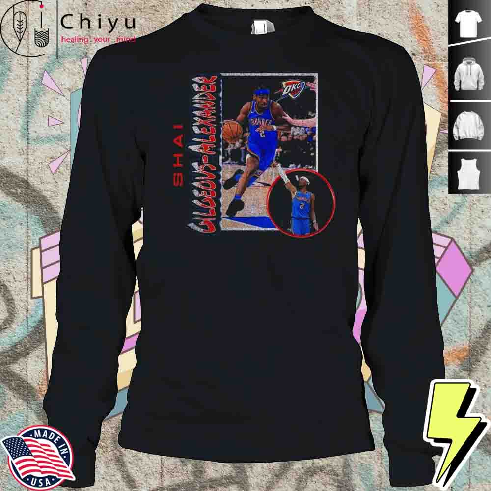 Shai Gilgeous-Alexander Oklahoma City Thunder 90s Player Graphic 2025 Shirt Shai Gilgeous-Alexander Oklahoma City Thunder 90s Player Graphic 2025 Shirt