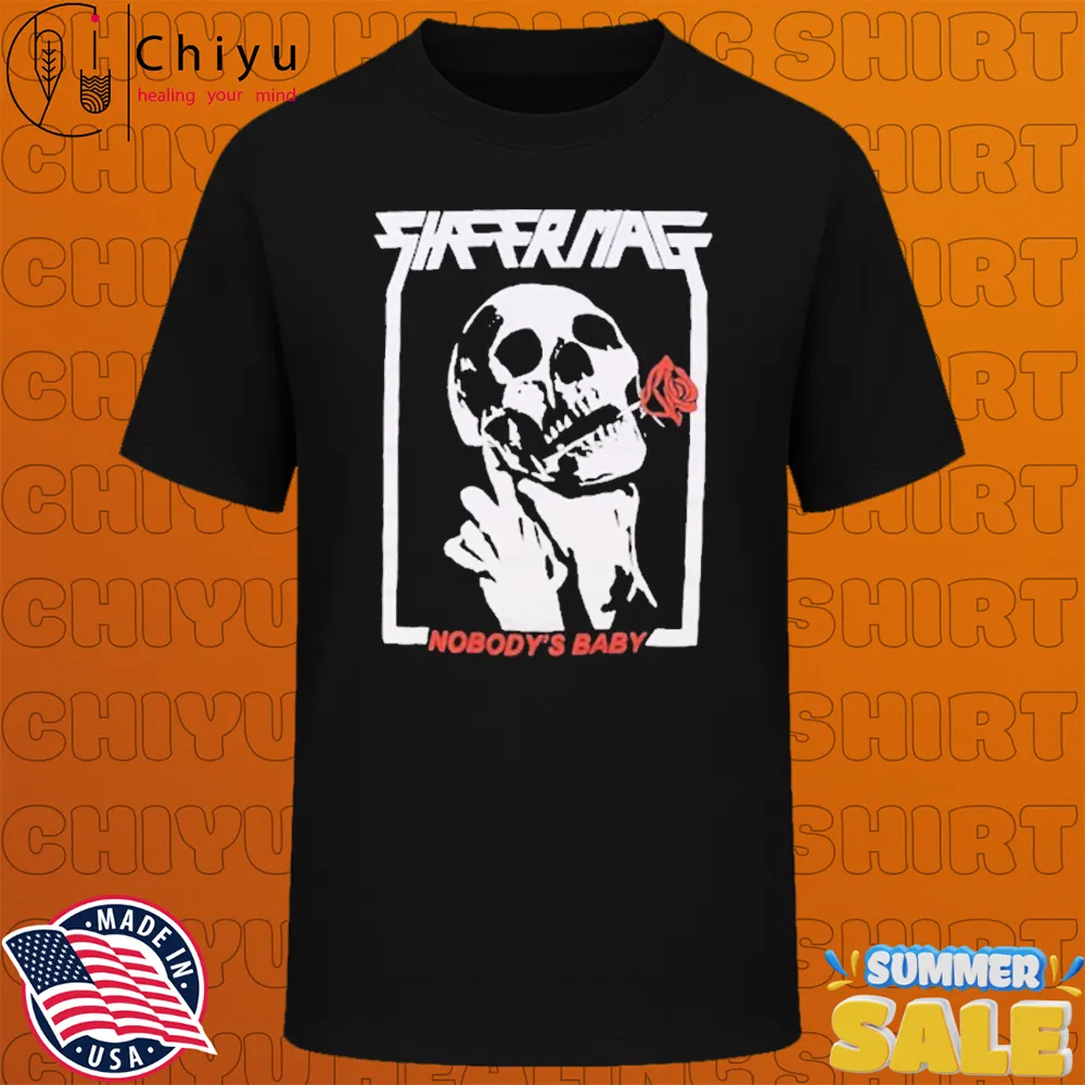 Sheer Mag Nobody's Baby Rose Skull T-shirts