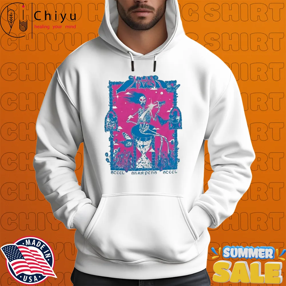 Sheer Mag Steel Sharpens Steel Skeleton T-shirts Sheer Mag Steel Sharpens Steel Skeleton T-shirts