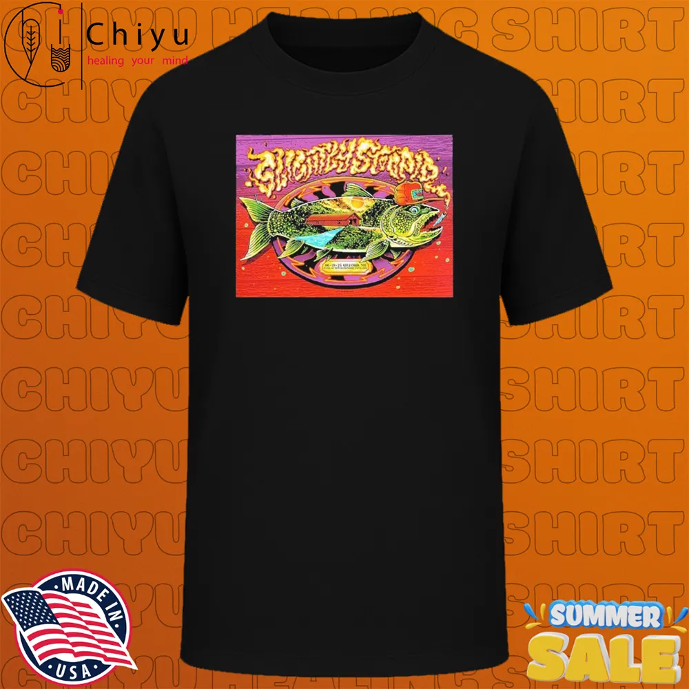 Slightly Stoopid Gilford Hampshire 2025 Gig At Bank Of New Hampshire Pavilion On June 19 2025 Fish T-shirts Slightly Stoopid Gilford Hampshire 2025 Gig At Bank Of New Hampshire Pavilion On June 19 2025 Fish T-shirts