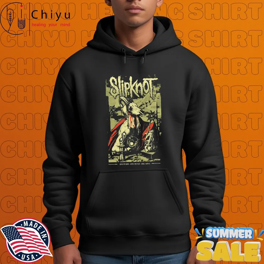 Slipknot June 25, 2025 Lyon France T-shirts Slipknot June 25, 2025 Lyon France T-shirts