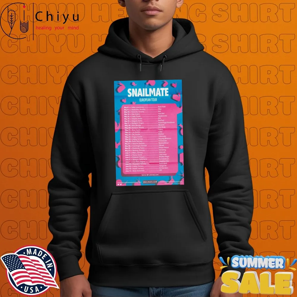 Snailmate Jun 14 2025 European Tour Dates Basel, Switzerland T-shirts Snailmate Jun 14 2025 European Tour Dates Basel, Switzerland T-shirts