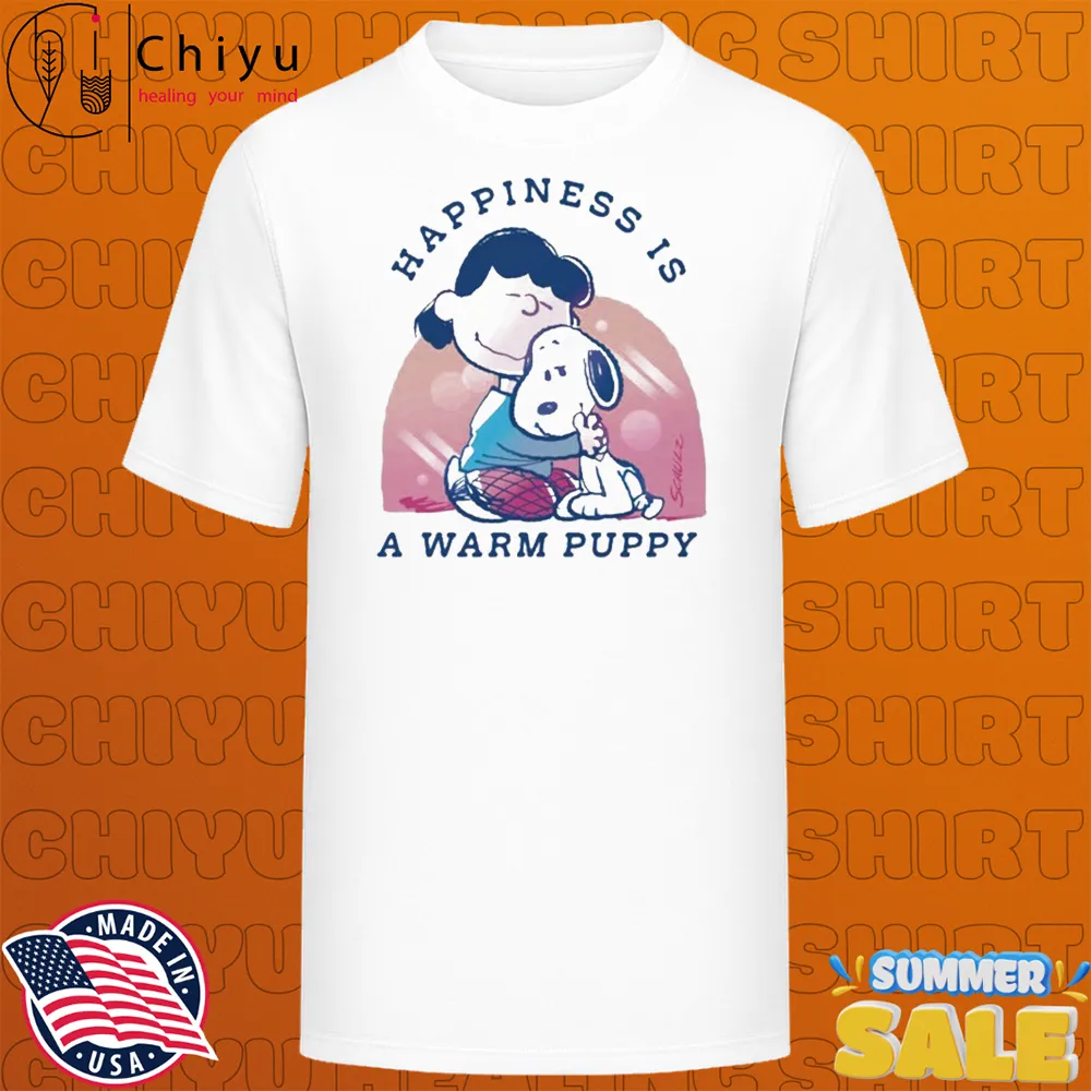 Snoopy 75 Years Of The Peanuts Happiness Is A Warm Puppy T-shirts Snoopy 75 Years Of The Peanuts Happiness Is A Warm Puppy T-shirts