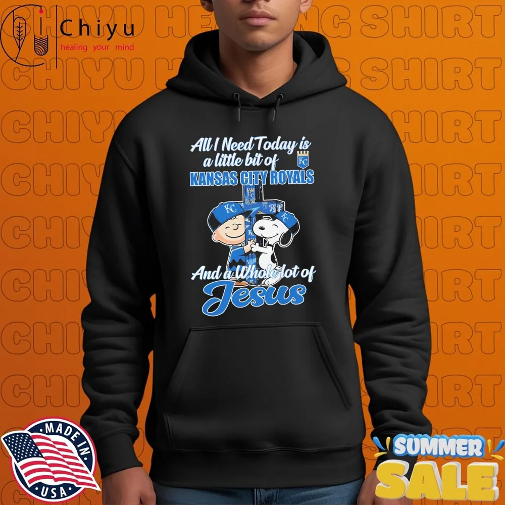 Snoopy And Charlie Brown The Peanuts All I Need Today Is A Little Bit Of Kansas City Royals And A Whole Lot Of Jesus T-shirts Snoopy And Charlie Brown The Peanuts All I Need Today Is A Little Bit Of Kansas City Royals And A Whole Lot Of Jesus T-shirts