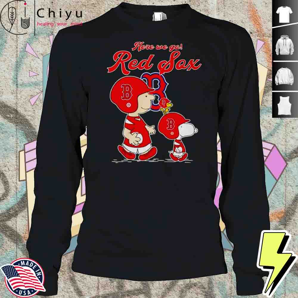 Snoopy And Charlie Brown Vs Boston Red Sox MLB Baseball Here We Go Shirt Snoopy And Charlie Brown Vs Boston Red Sox MLB Baseball Here We Go Shirt
