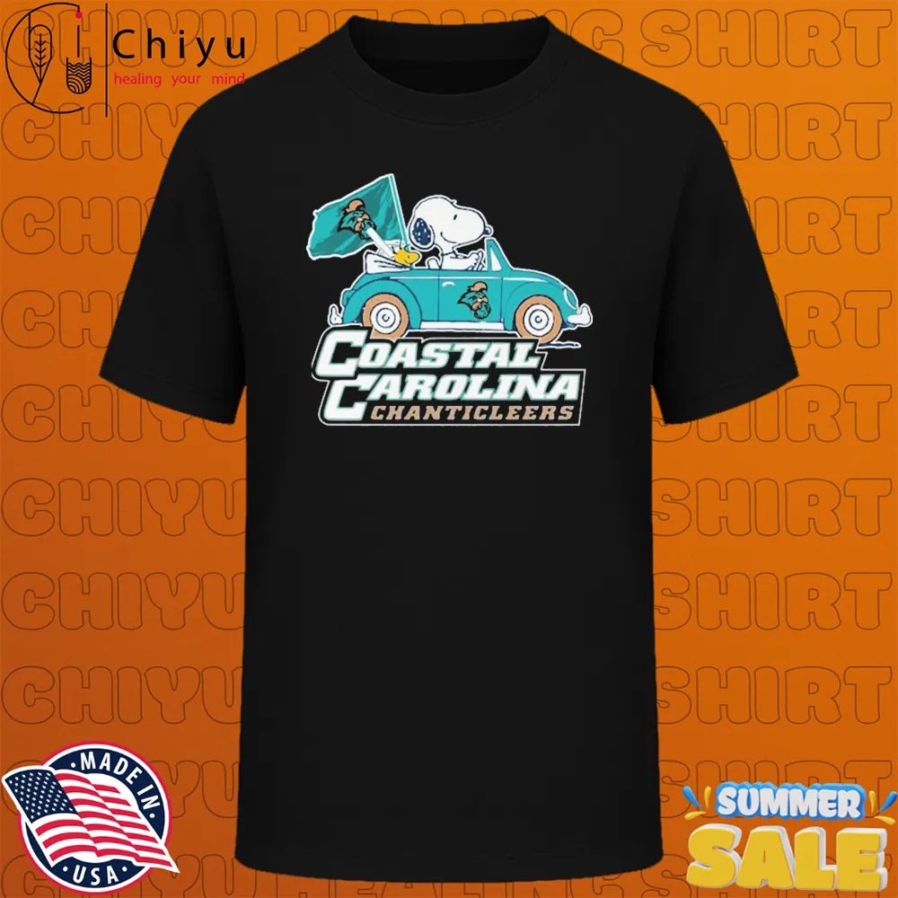 Snoopy And Woodstock The Peanuts Driving Car Coastal Carolina Chanticleers T-shirts Snoopy And Woodstock The Peanuts Driving Car Coastal Carolina Chanticleers T-shirts