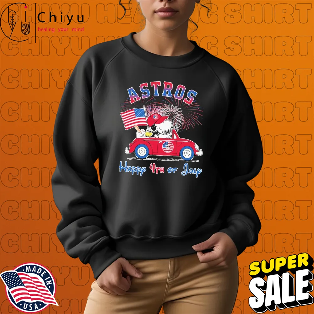 Snoopy And Woodstock The Peanuts Driving Car Houston Astros Happy 4th Of July American Flag T-Shirts Hoodie Snoopy And Woodstock The Peanuts Driving Car Houston Astros Happy 4th Of July American Flag T-Shirts Hoodie