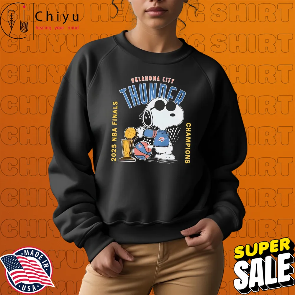 Snoopy Oklahoma City Thunder NBA Finals Champions 2025 Trophy T-shirts Snoopy Oklahoma City Thunder NBA Finals Champions 2025 Trophy T-shirts
